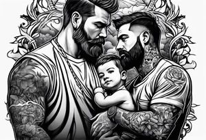 Father and son tattoo idea