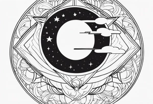 With all my heart and all my soul to the end of the universe To infinity and beyond sun and moon tattoo idea
