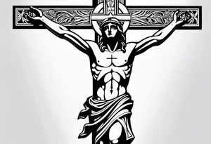 crucifix tattoo idea