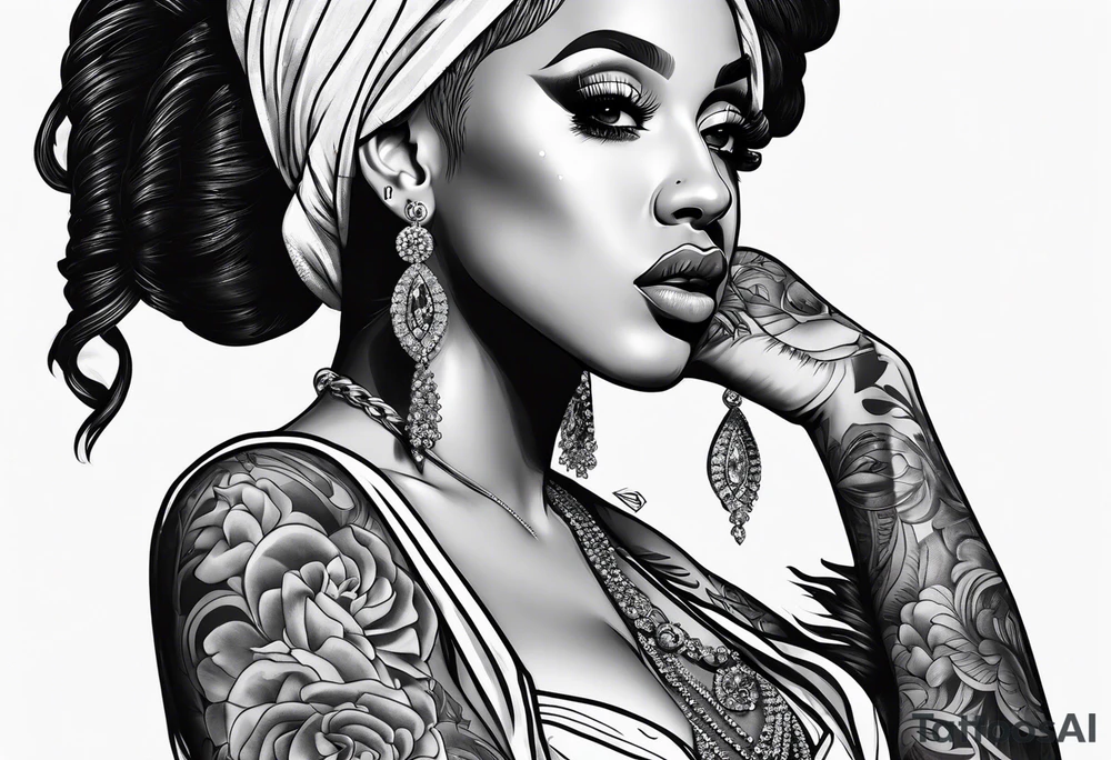 cardi B wap tattoo idea