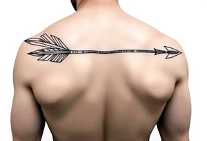 Arrow addiction fighting through obstacles tattoo idea