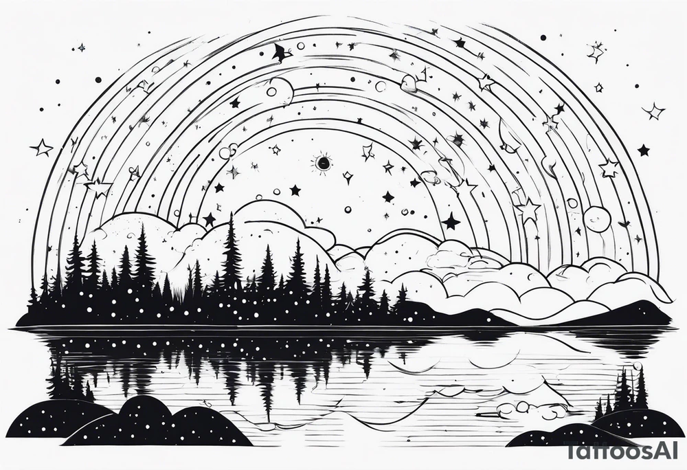 Cosmic Starry Night tattoo idea