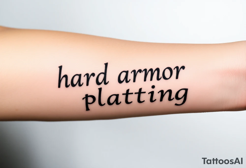 hard armor plating tattoo idea