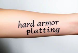 hard armor plating tattoo idea
