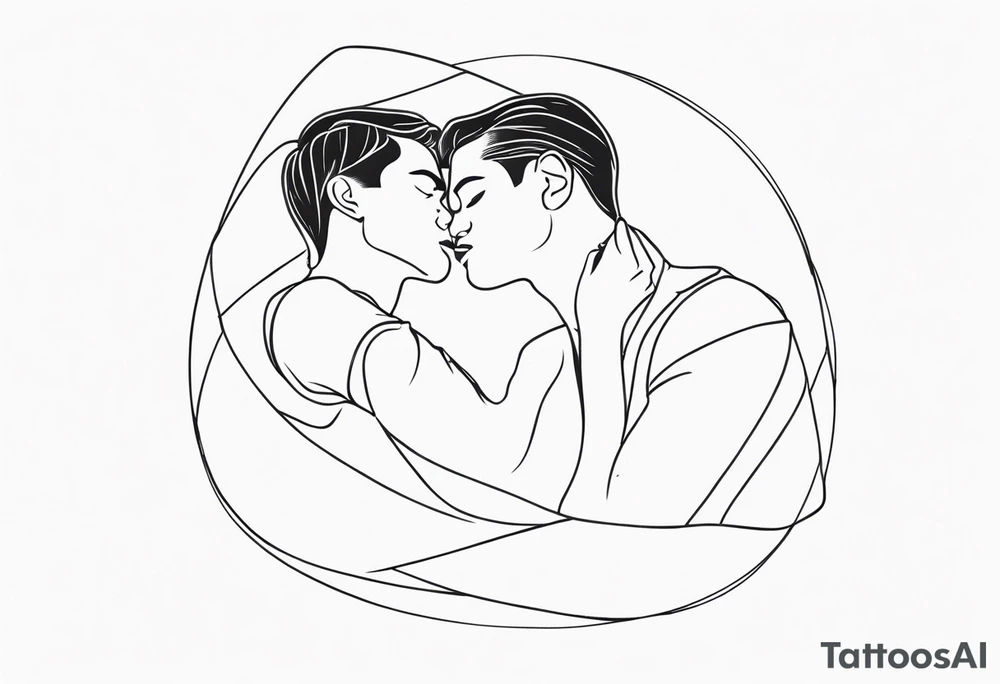 Men kissing tattoo idea