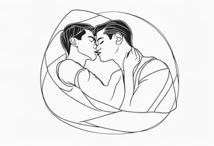 Men kissing tattoo idea