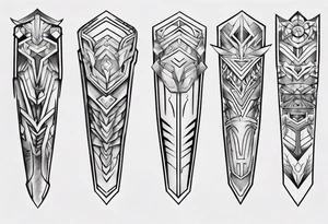 Leg armor tattoo idea