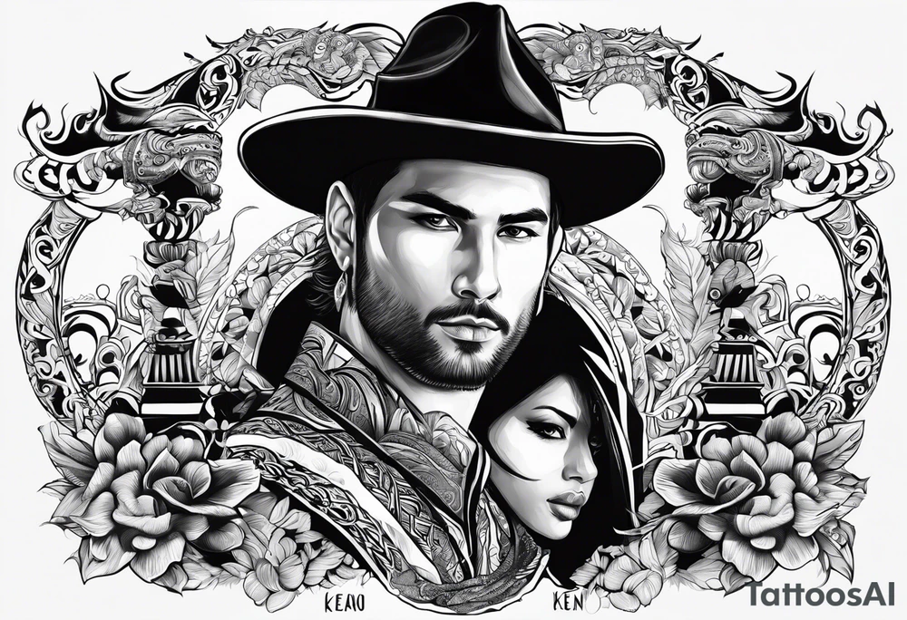 The name of my son Keano in mahori style tattoo idea