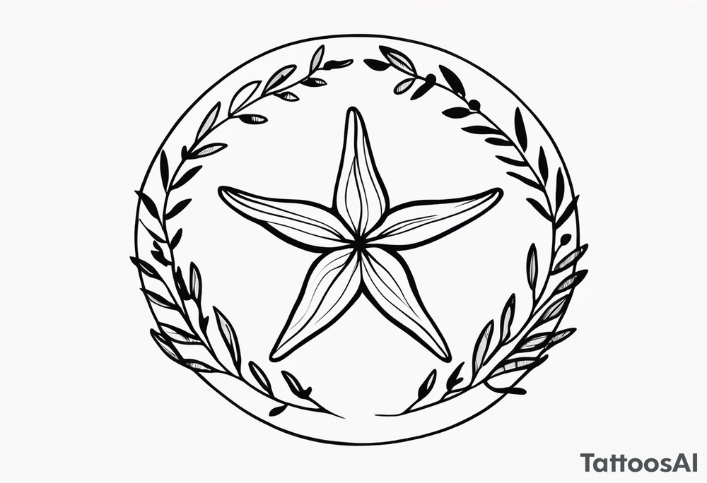Starfish circle shell
olive branch tattoo idea
