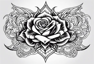 Flames,rose, Lucifer Symbol tattoo idea