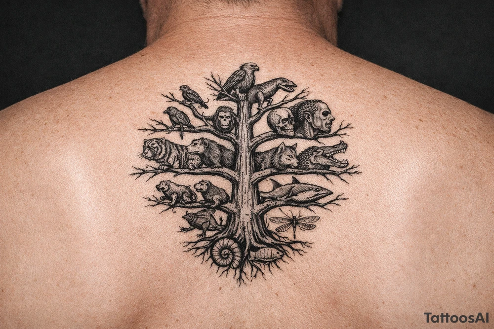 species phylogeny as a tree tattoo idea
