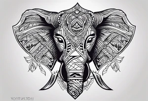 african, cultural, chest tattoo tattoo idea