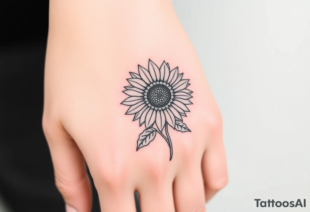 Sunflower tattoo idea