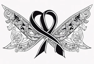 cancer ribbon tattoo idea