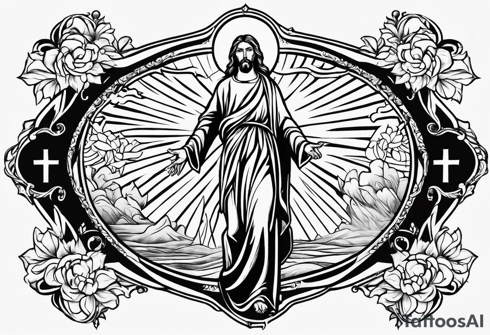 Religious faith Jesus mercy tattoo idea