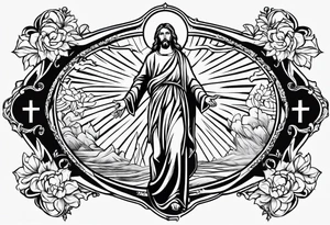 Religious faith Jesus mercy tattoo idea