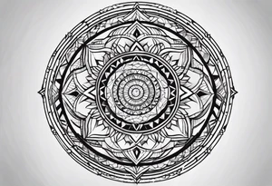 geometric circle tattoo idea