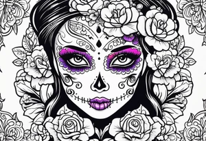 muertos style girls tattoo idea