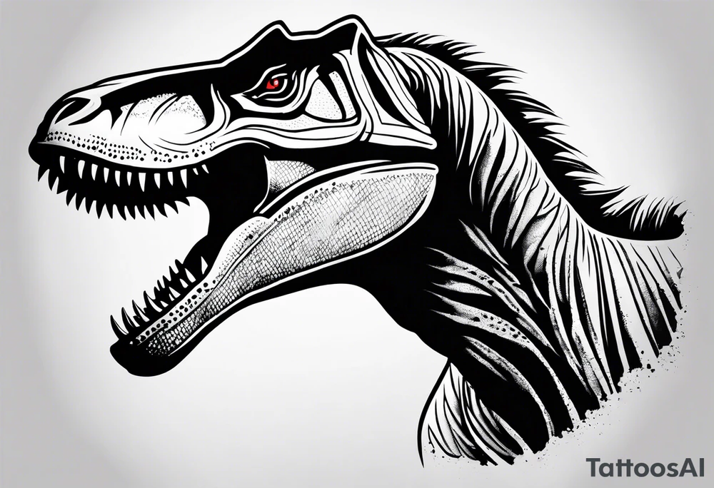 trex from jurassic park tattoo idea