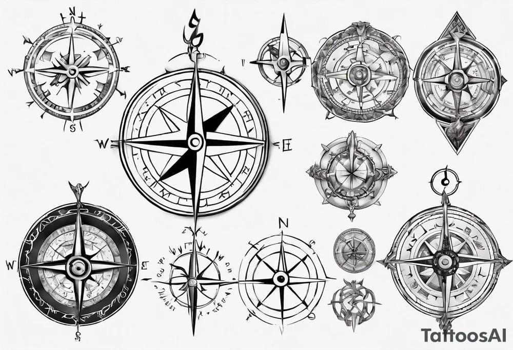 viking compass tattoo idea