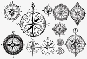 viking compass tattoo idea