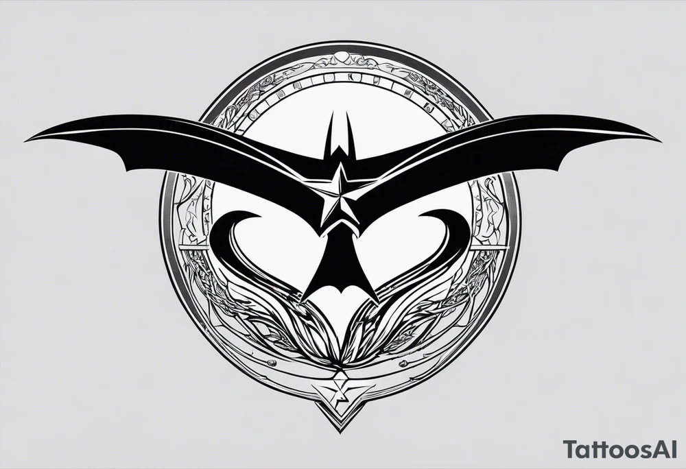 i have tattoos on my left arm that relate to the Klingons in Star Trek, including the symbol of the klingon empire, the bat'leth sword, SOME KLINGON WRITING, AND A BIRD OF Prey starship. am looking for filler and additional details that are visually similar and complimentary to the imagery i am using already. tattoo idea