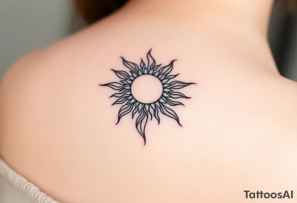 The sun cascading tattoo idea