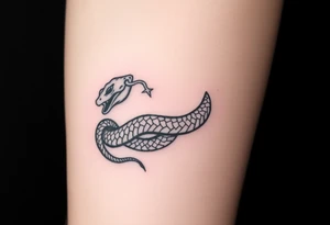 mystical snake wrapped around tattoo idea