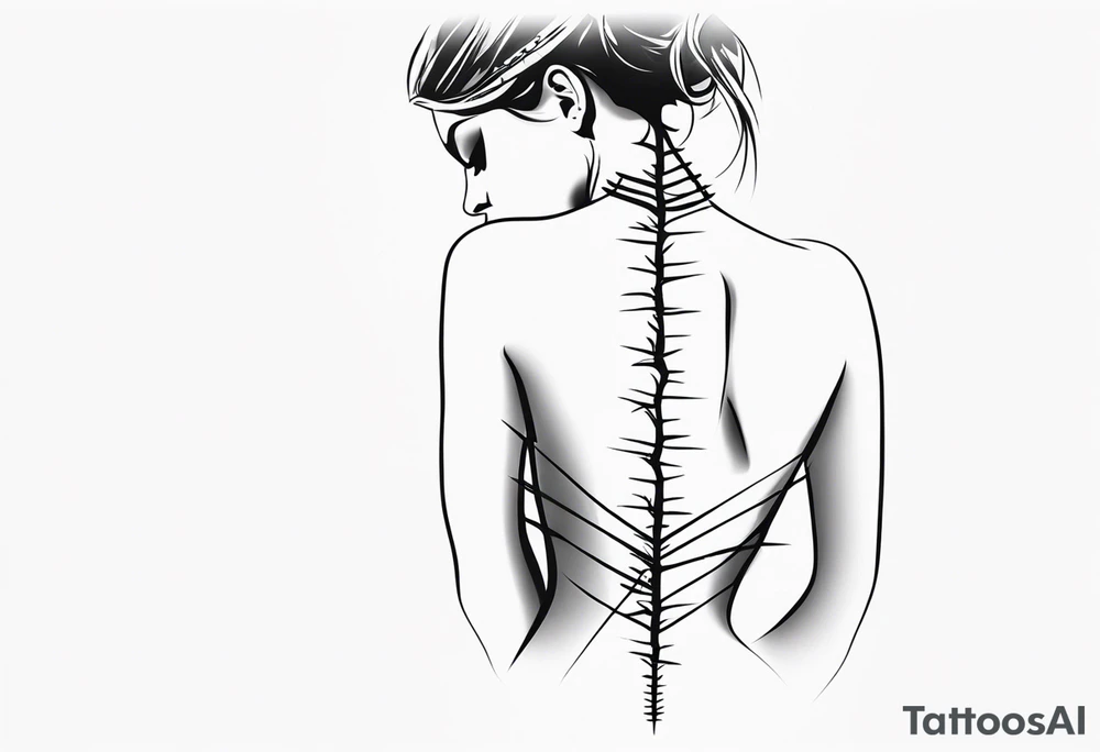 spine tattoos with barbed wire tattoo idea