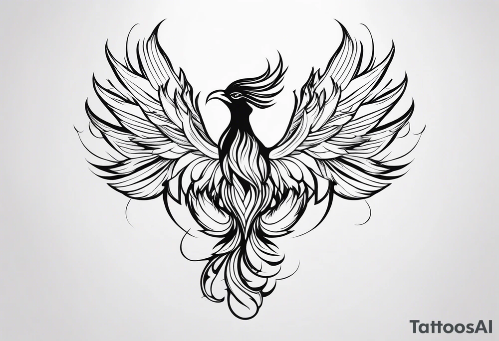 phoenix tattoo on leg tattoo idea