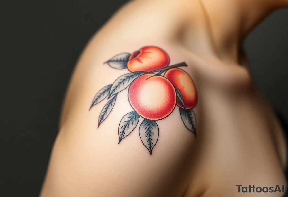 Peaches on tree tattoo idea