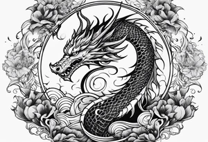 dragon, strength, pisces, water, instinct, phoenix, small tattoo idea