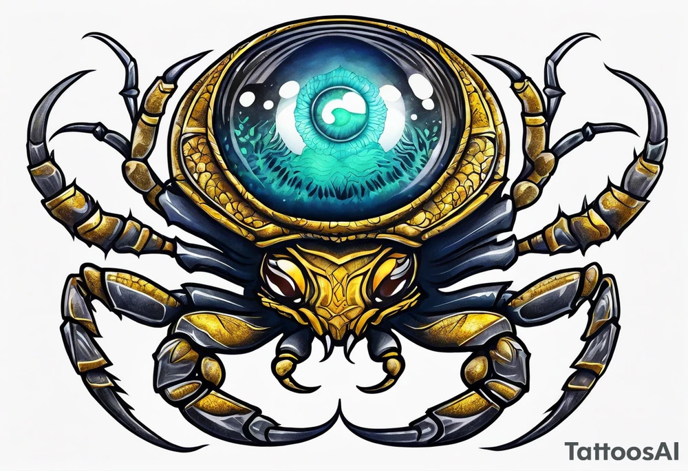 scorpion third eye tattoo idea