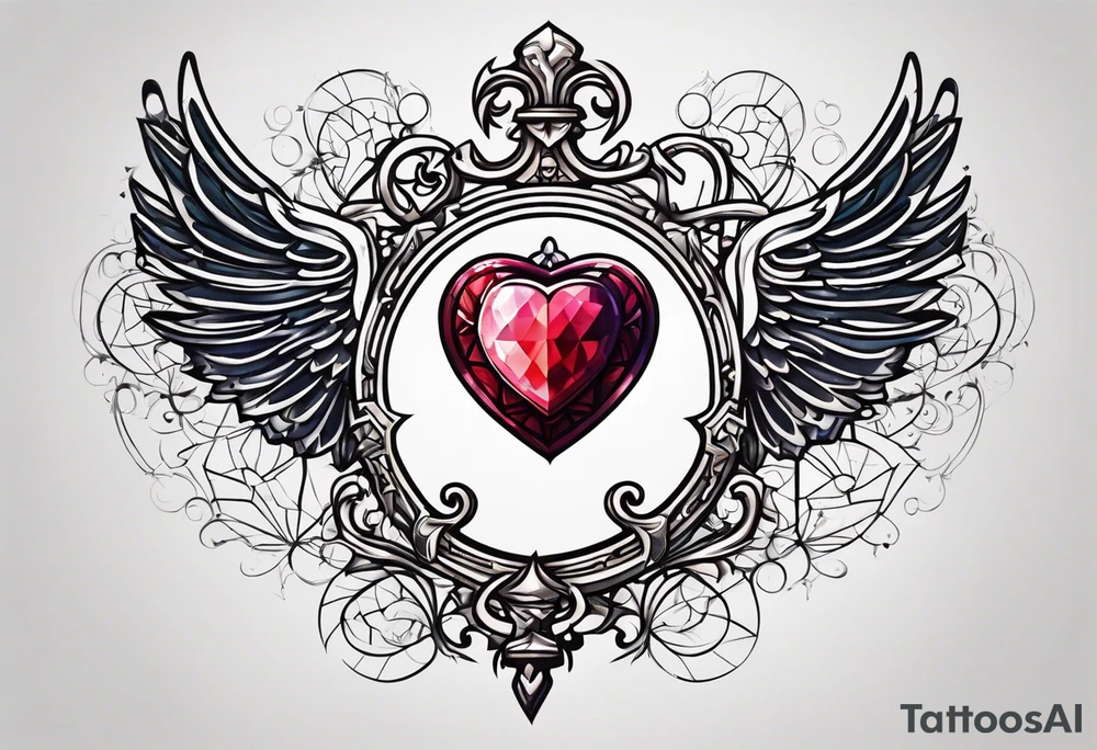A heart shaped skeleton key tattoo idea