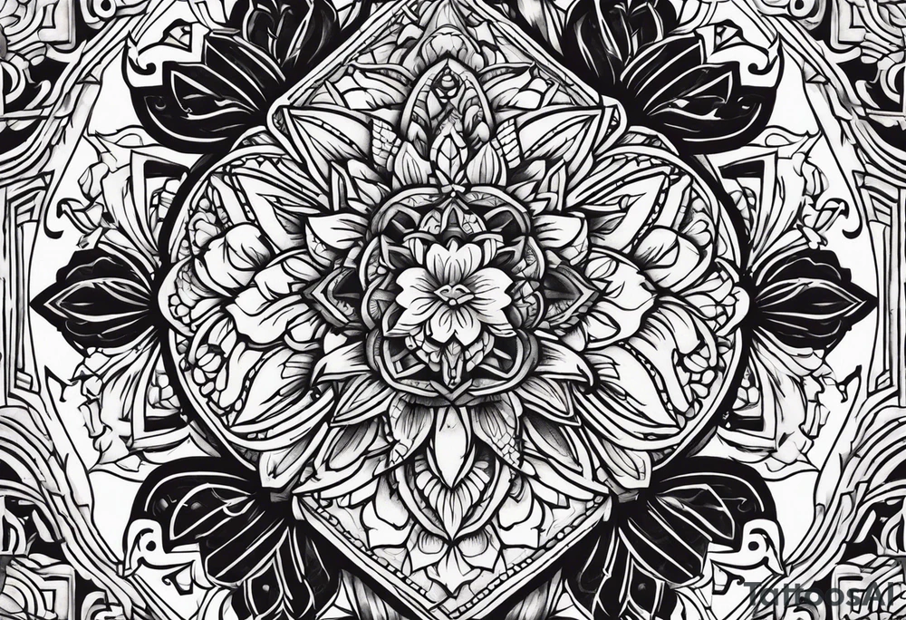 Patch work designs tattoo idea