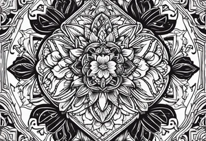 Patch work designs tattoo idea