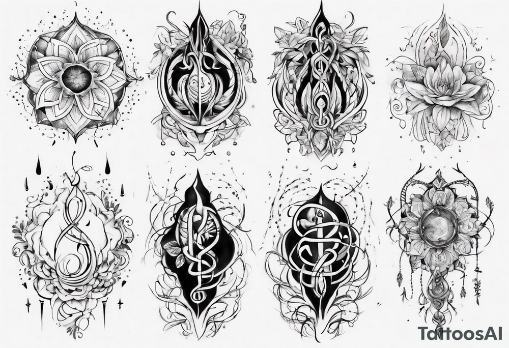 unalome with breathe tattoo idea