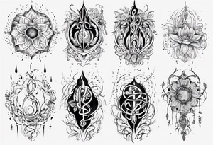 unalome with breathe tattoo idea