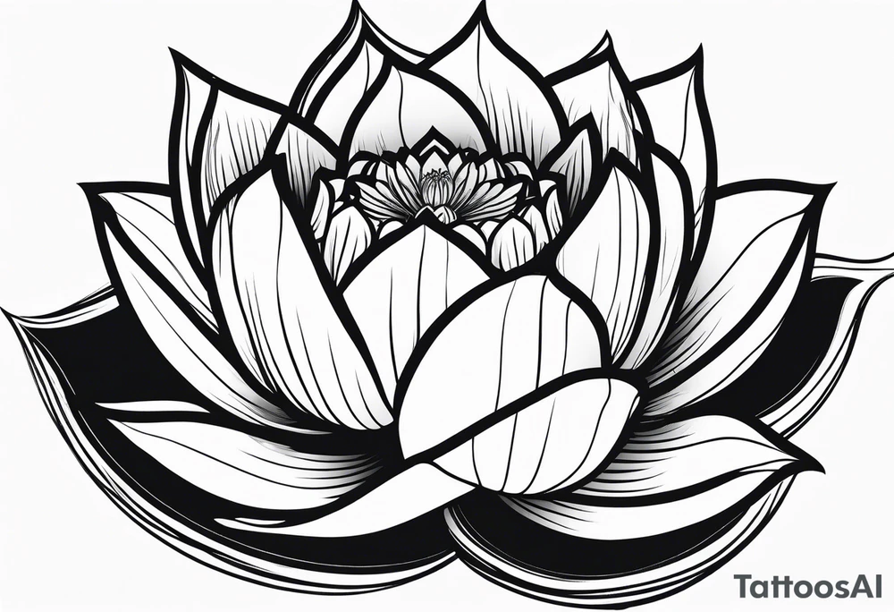 simple lotus flower tattoo idea