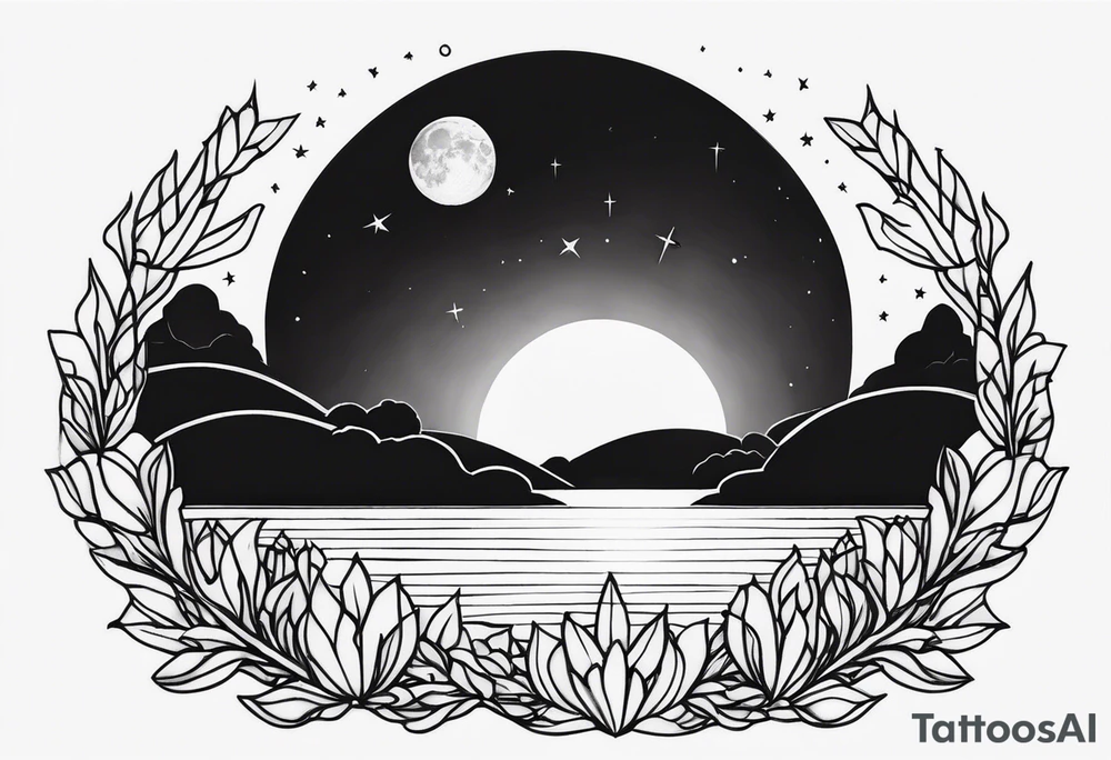 sacred moon tattoo idea