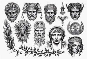 greek ancient things tattoo idea