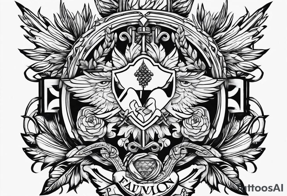 Pinon family crest tattoo idea