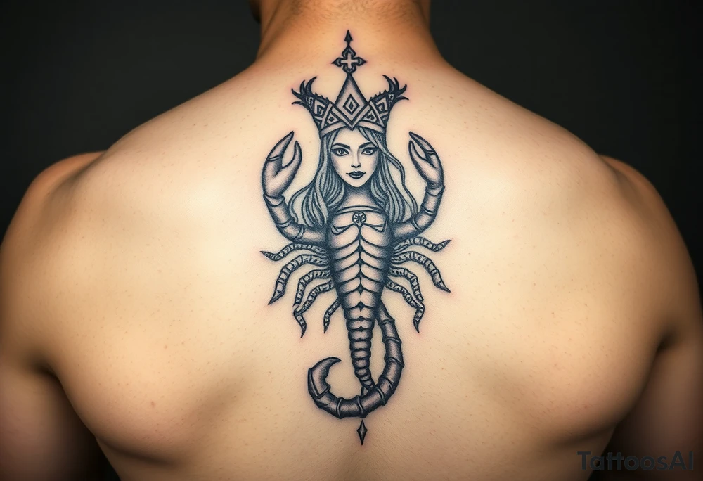 Scorpio, high priestess, empress, emperor, queen of ace, queen of cups, Ace of pentacles tattoo idea