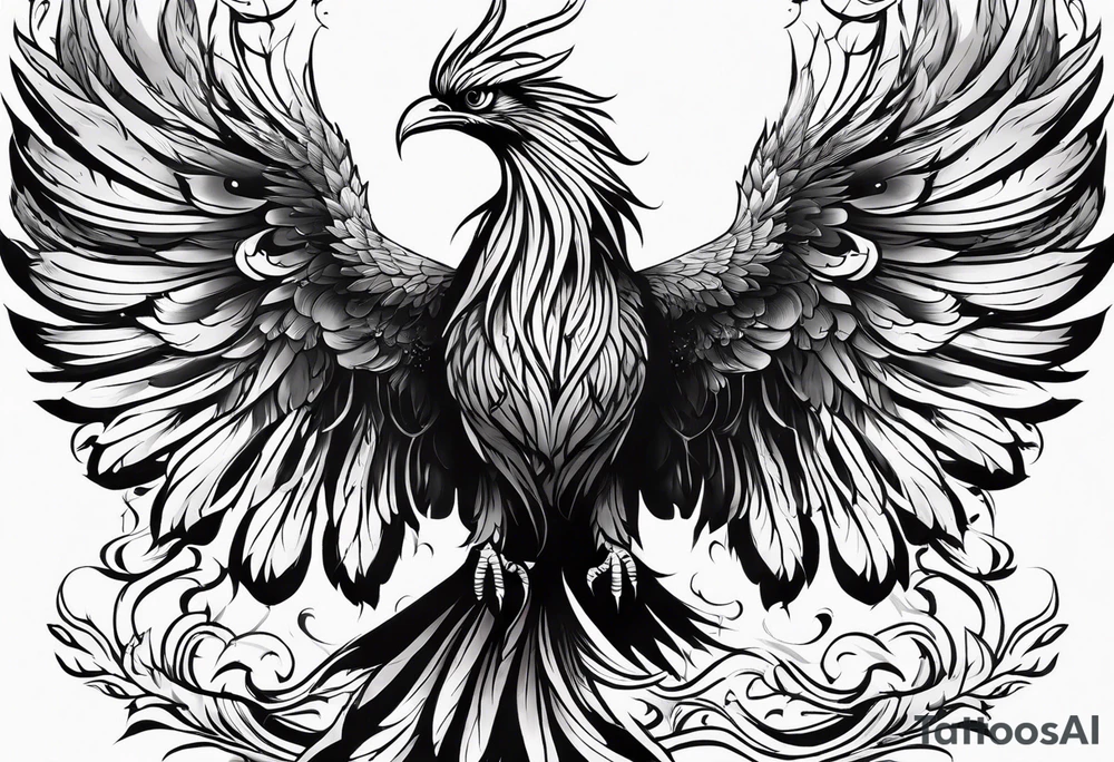 Small phoenix rising up. For mom memory. Little details tattoo idea Small phoenix rising up. For mom memory. Little details tattoo idea