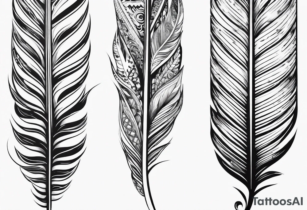 Feather folder over tattoo idea