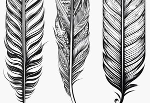 Feather folder over tattoo idea
