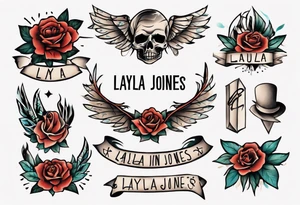 Scripted name, Layla Jones tattoo idea