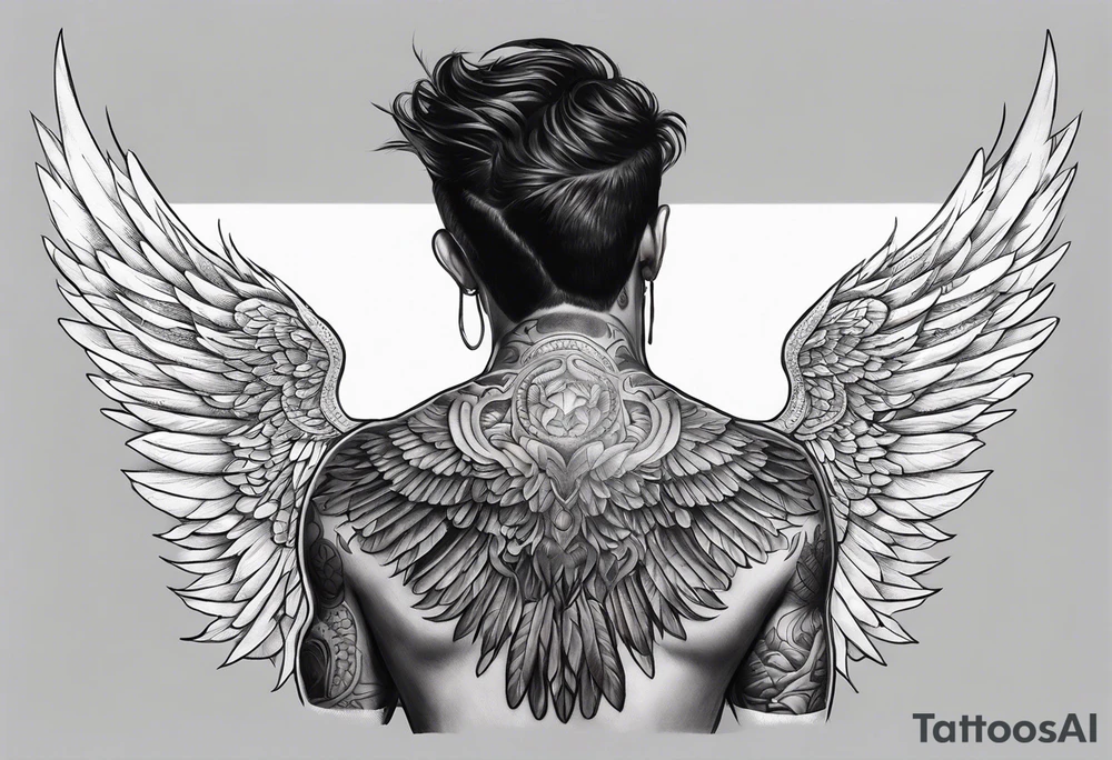 Glenn with wings tattoo idea