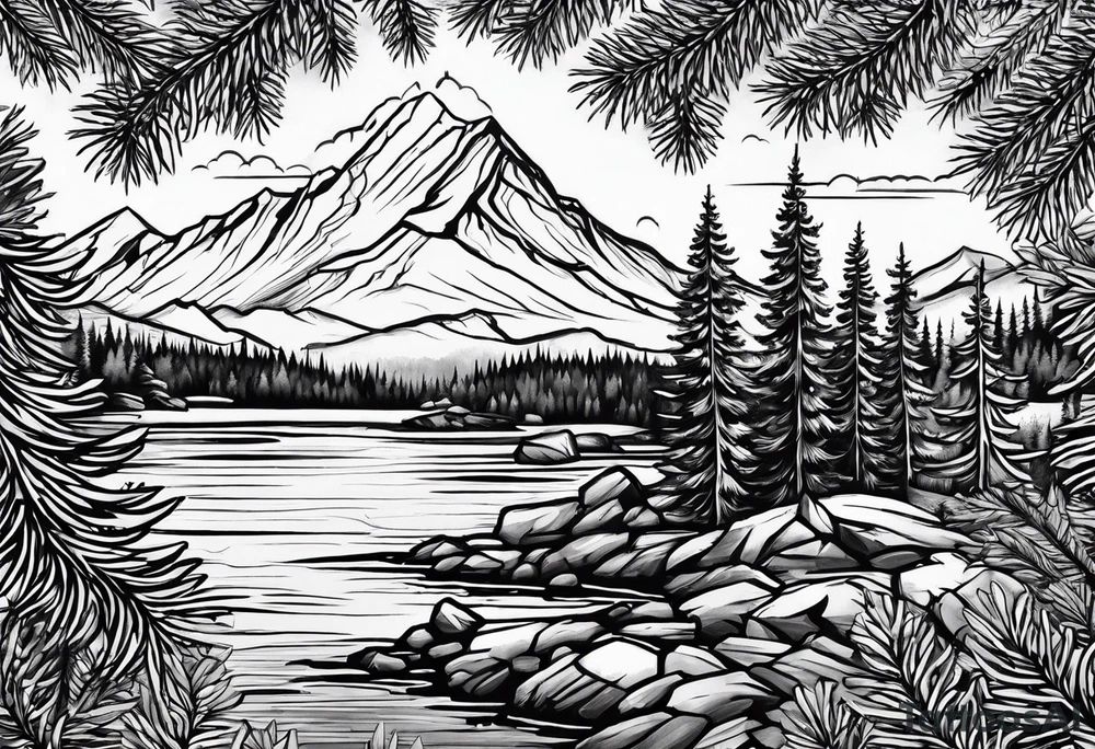 Douglas fir tattoo idea