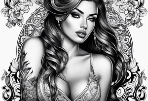woman with boobs tattoo idea